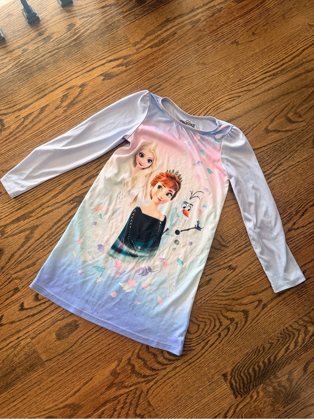 Disney Frozen II Girls One-Piece Swimsuit in Light Blue and Pink - Picture 1 of 3